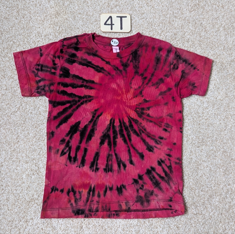 New Reverse Tiedye Unisex Toddler Short Sleeve Shirt